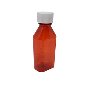 3oz/100ml pete amber prescription bottle - narrow neck