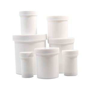 4oz  white plastic ointment jar